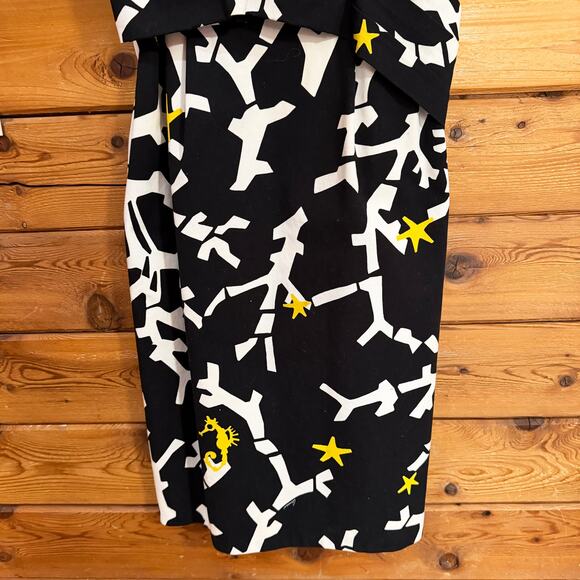 Gucci Resort Seahorse & Coral Cocktail Dress Size 44 Large - Picture 5 of 11